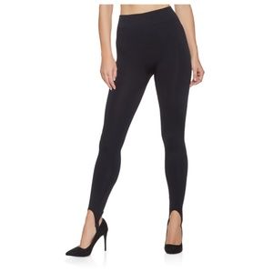 Ponte Stirrup Leggings Pants Black 30 inches Short